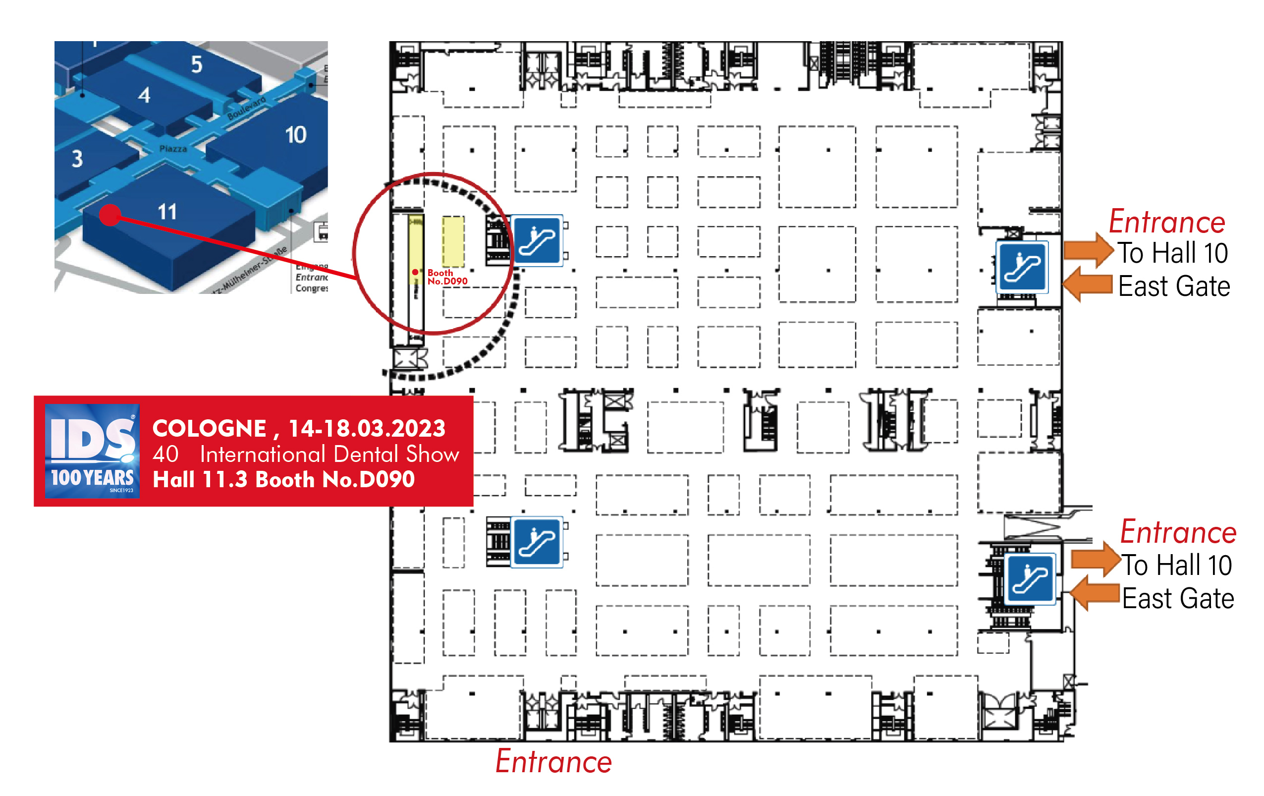 BiomateSWISS Team Booth location in Cologne International Dental Show